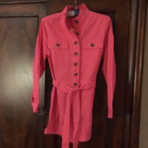 Express romper with safari pockets, cuffed shorts and self belt